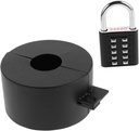 Door Handle Lock Protector Cover Fit Durable Security Lock Out Device Easy Installation Without Tools Suitable for Hotels and Homes Black Combination Safety Guard