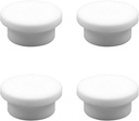 4 Pack Sink Overflow Hole Cover for Kitchen Sink Hole Overflow Cap for Bathroom Sink Basin Trim Overflow Cover Insert in Hole Round Caps (White)