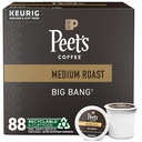 Peet's Coffee, Medium Roast Keurig K-Cup Pods - Big Bang 88 Count (4 Boxes of 22 Pods)