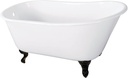 Kingston Brass VCTND5728NT5 Onamia Clawfoot Tub, White/Oil Rubbed Bronze