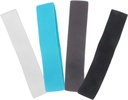 4pcs Reusable Elastic Lunch Box Bands Stretchy Straps for Bento Containers Fixing Accessories White Black Gray and Light Blue