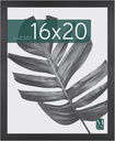 MCS Studio Gallery 16x20 Poster Frame Black Woodgrain Engineered Wood, Vertical & Horizontal Wall Hanging Large Picture Frame for Photos, Posters & Art Prints (1-Pack)