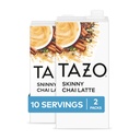 TAZO Skinny Chai Latte Concentrate, Hot or Iced Black Tea, Easy-to-Serve, Everyday Low Calorie Lattes and Mocktails, 32 oz Carton (Pack of 2)