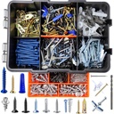 Wenselon (616 pcs) Drywall Anchor Set for Cement Walls, Hollow Walls, Wood Walls and Brick Walls