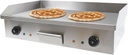 29" Double Control Electric Griddle Cooktop, Commercial Double Burner Cooktops, 572°F Max Temperature Teppanyaki Griddle Plate w/Overload Circuit Breaker, Used In Cooking Pancakes
