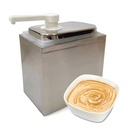 Sauce Dispenser Pump,Kitchen Sauce Dispenser 2-8L Stainless Steel Condiment Pump Station Squeeze Condiment Dispensing jar for Salad Jam Sauce Squeeze Seasoning Restaurant Use (Single Head 2L)