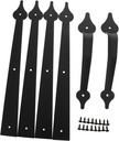 Gadpiparty 1set American Barn Door Art Pull Handle for Garage Warehouse Granary Decorative Strip Hinge Knob Easy to Install for Rustic Home Decor