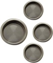 QCAA Solid Brass Finger Pull, 1-3/4", Brushed Satin Nickel, 4 Pack