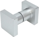 2 Pack Shower Door Knobs Aluminum Door Handles, Shower Enclosures Glass Door Handle Replacement, Solid Double Knobs-Silver