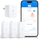 GoveeLife 2.0 WiFi Hygrometer Thermometer 3 Pack, Smart Humidity Temperature Sensor with App Notifications, Temperature Humidity for Bedroom, Wine Cellar, Basements(Only Support 2.4G Wi-Fi)