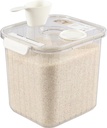 22 Lbs Airtight Rice Cereal Storage Container, 1 Pack Clear Plastic Food Storage Container Bin