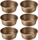 Air Fryer Jumbo Muffin Pan, Egg Cupcake Pan 4 Inch Air Fryer Hamburger Bun Mold, 6 Pack Non-Stick Egg Baking Pan Individual Pazookie Mini Cake Pans for Baking