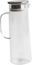Glass Cold Water Jug Container with Lid Kettle Glass Pitcher Beverage Container Tea Pot Lemon Juice Water Pot Ice Lemonade Holder Scented Tea Stainless Steel